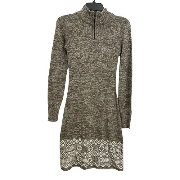 Soybu Women's Knit Brown Long Sleeve Sweater Dress • XS • NWT - Picture 1 of 7